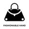 Fashionable hand bag iconÂ  vector isolated on white background, logo concept of Fashionable hand bagÂ  sign on transparent